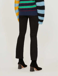 FRAME Le Crop Mini Boot Flared Mid-rise Jeans -Whistlkes Style 1057 3005669 LCMB403 FILMNOIR ALT02