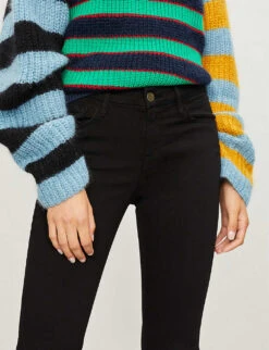 FRAME Le Crop Mini Boot Flared Mid-rise Jeans -Whistlkes Style 1057 3005669 LCMB403 FILMNOIR ALT03