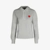 Comme Des Garçons Play Logo-embroidered Cotton-jersey Hoody