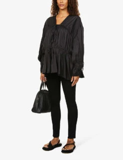 Paige Verdugo Skinny Mid-rise Maternity Jeans -Whistlkes Style 188 3002369 97885212139 BLACKSHADOW ALT01