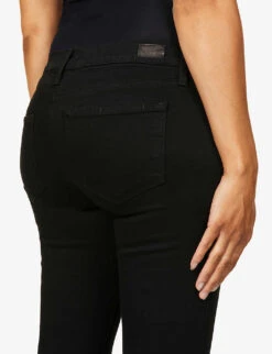 Paige Verdugo Skinny Mid-rise Maternity Jeans -Whistlkes Style 188 3002369 97885212139 BLACKSHADOW ALT05