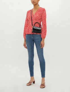 Whistles Faded Skinny Mid-rise Jeans -Whistlkes Style 501 10019 030021 BLUE ALT01