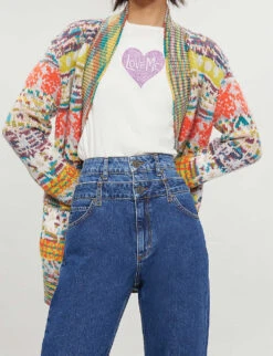 Sandro High-rise Double-layer Jeans -Whistlkes Style 786 10081 SFPJE00148 BLUE ALT03