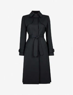 Sandro Pleated-panel Twill Trench Coat