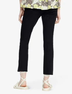 Ted Baker Ozete Split-detail Skinny-fit Stretch-cotton Trousers -Whistlkes Style 870 10003 242105 BLACK ALT03
