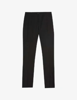 Ted Baker Ozete Split-detail Skinny-fit Stretch-cotton Trousers