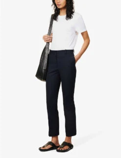 Joseph Coleman Stretch-gabardine Trousers -Whistlkes Style R00060272 NAVY ALT01