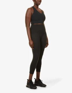 Booty Boost Active 7/8 Stretch-jersey Leggings -Whistlkes Style R03075611 BLACK ALT01