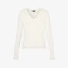 Joseph V-neck Cashmere Jumper -Whistlkes Style R03658508 IVORY M