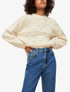 Whistles Authentic Slim-leg High-rise Cropped Organic-denim Jeans -Whistlkes Style R03731068 BLUE ALT04