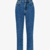 Whistles Authentic Slim-leg High-rise Cropped Organic-denim Jeans -Whistlkes Style R03731068 BLUE M