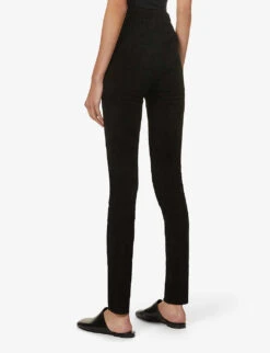 Joseph High-rise Suede Leggings -Whistlkes Style R03748266 BLACK ALT03