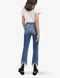 Maje Pachabfran Straight-leg Mid-rise Stretch-denim Jeans -Whistlkes Style R03787382 BLEUS ALT03