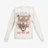ANINE BING Tiger Graphic-print Organic Cotton Sweatshirt -Whistlkes Style R03814303 GREY M