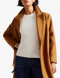 Ted Baker Pyiton Pleated-shoulder Knitted Sweater -Whistlkes Style R03816235 WHITE ALT02