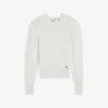 Ted Baker Pyiton Pleated-shoulder Knitted Sweater -Whistlkes Style R03816235 WHITE M