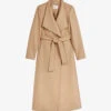 Ted Baker Rosell Wrap-over Wool-blend Coat -Whistlkes Style R03826476 CAMEL M