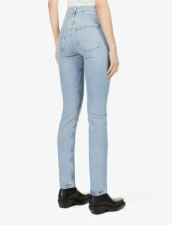 AGOLDE Riley Straight Cropped Mid-rise Jeans -Whistlkes Style R03830514 SHIVER ALT03