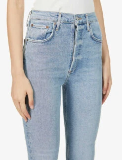 AGOLDE Riley Straight Cropped Mid-rise Jeans -Whistlkes Style R03830514 SHIVER ALT04