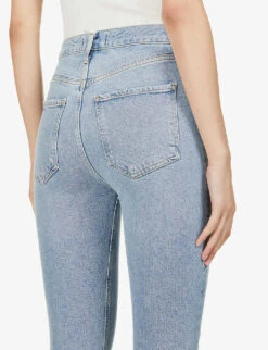 AGOLDE Riley Straight Cropped Mid-rise Jeans -Whistlkes Style R03830514 SHIVER ALT05