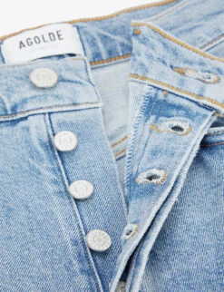 AGOLDE Riley Straight Cropped Mid-rise Jeans -Whistlkes Style R03830514 SHIVER ALT06