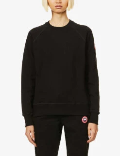 Canada Goose Muskoka Logo-print Cotton Jumper -Whistlkes Style R03830562 BLACK ALT02