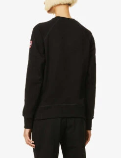 Canada Goose Muskoka Logo-print Cotton Jumper -Whistlkes Style R03830562 BLACK ALT03