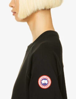 Canada Goose Muskoka Logo-print Cotton Jumper -Whistlkes Style R03830562 BLACK ALT04