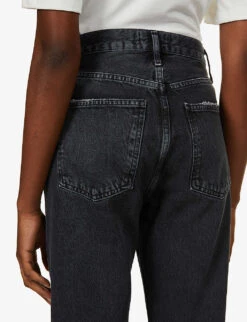 AGOLDE 90s Pinch Waist Straight-leg High-rise Organic-cotton Denim Jeans -Whistlkes Style R03833531 BLACKTEA ALT05