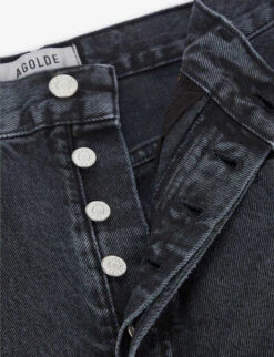 AGOLDE 90s Pinch Waist Straight-leg High-rise Organic-cotton Denim Jeans -Whistlkes Style R03833531 BLACKTEA ALT06