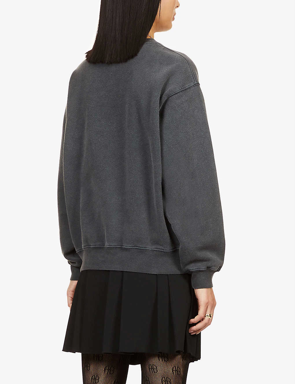 ANINE BING Logo-graphic Organic-cotton Jumper 6 ANINE BING Logo-graphic Organic-cotton Jumper - Image 4