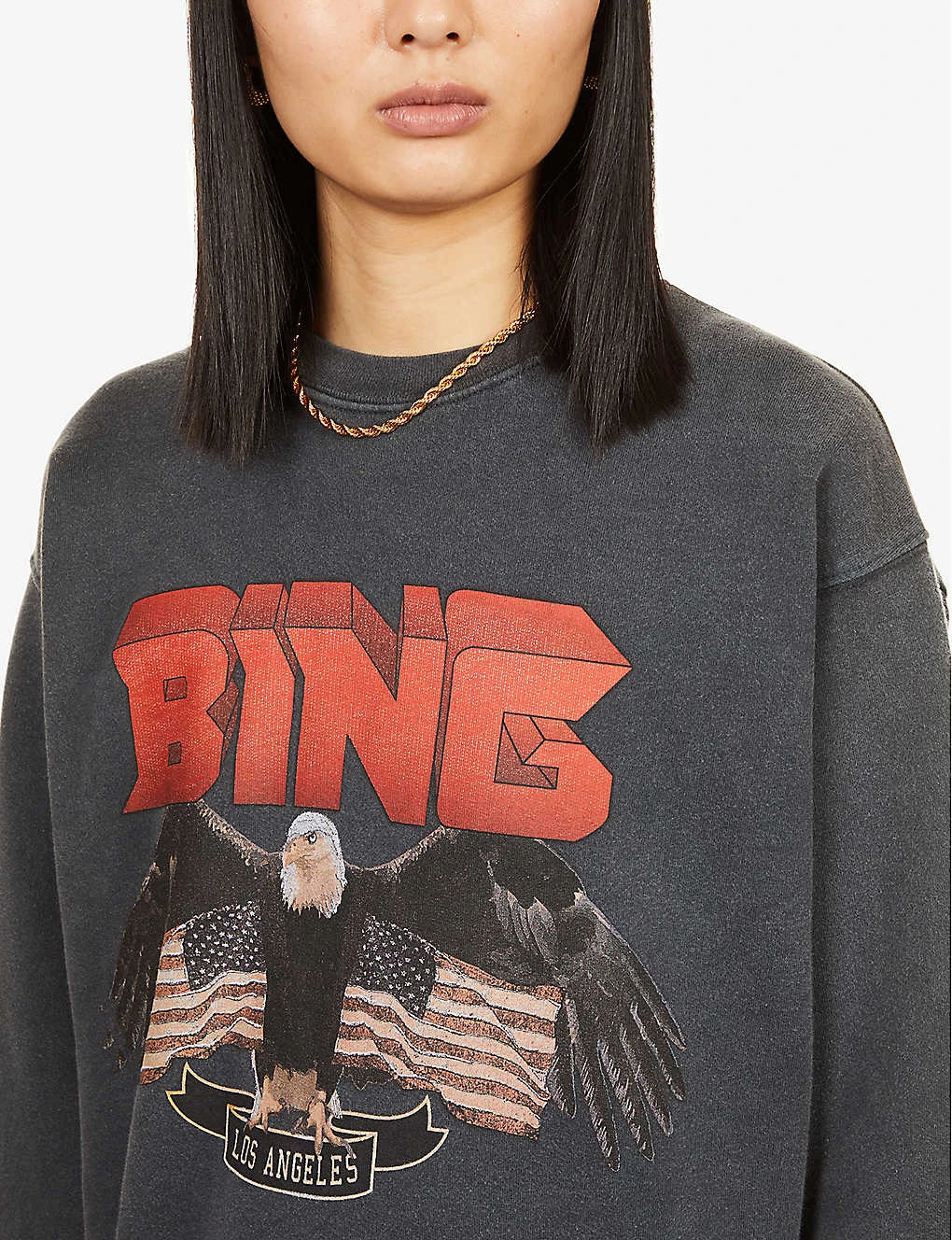 ANINE BING Logo-graphic Organic-cotton Jumper 7 ANINE BING Logo-graphic Organic-cotton Jumper - Image 5