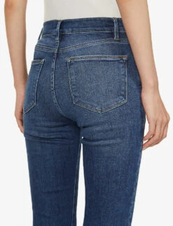 FRAME Le High Straight High-rise Slim-fit Cotton-twill Jeans -Whistlkes Style R03850667 BESTIA ALT05