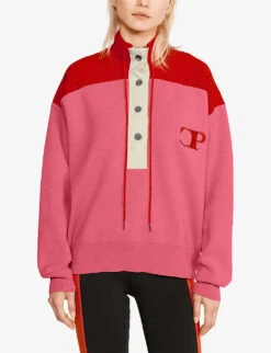 CLAUDIE PIERLOT Minimum Contrast-coloured Knitted Sweatshirt -Whistlkes Style R03852032 DIVERS ALT02