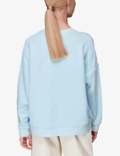 Whistles Bon Relaxed-fit Cotton-jersey Jumper -Whistlkes Style R03855730 PALEBLUE ALT03