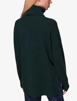 Whistles Roll-neck Cashmere Jumper -Whistlkes Style R03858780 DARKGREEN ALT03
