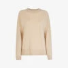 Whistles Crewneck Knitted Cashmere Jumper -Whistlkes Style R03899987 CREAM M