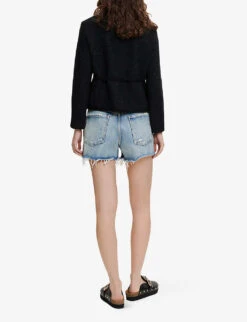 Maje Violette Metallic Tweed Jacket -Whistlkes Style R03900172 NOIRGRIS ALT03