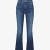 MOTHER Hustler Faded Flared High-rise Denim-blend Jeans -Whistlkes Style R03905294 HOMEMOVIES M