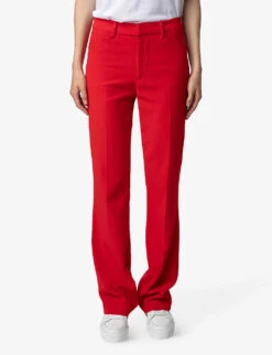 Zadig & Voltaire Pistol Flared Low-rise Woven Trousers -Whistlkes Style R03909461 JAPON ALT04