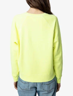 Zadig & Voltaire Upper Blason Cotton Sweatshirt 10 Zadig & Voltaire Upper Blason Cotton Sweatshirt -Whistlkes Style R03910655 NEON ALT03