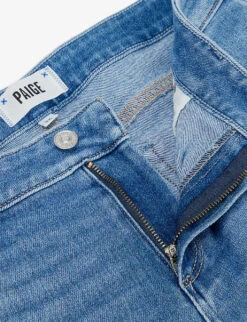 Paige Brigitte Straight-leg Mid-rise Stretch-denim Jeans -Whistlkes Style R03913277 MUSICWBEATHEM ALT06