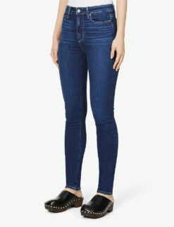 Paige Margot Skinny High-rise Stretch-denim Jeans -Whistlkes Style R03920985 BRENTWOOD ALT02