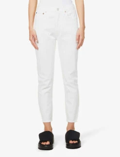 AGOLDE Riley Straight High-rise Regular-fit Organic-cotton Jeans -Whistlkes Style R03922758 WHIP ALT02