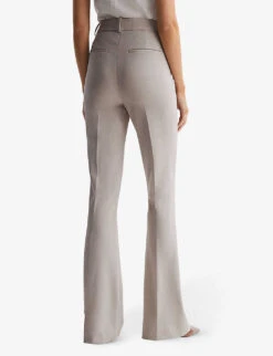 Reiss Dylan Flare-leg Stretch-woven Trousers -Whistlkes Style R03925837 NEUTRAL ALT03
