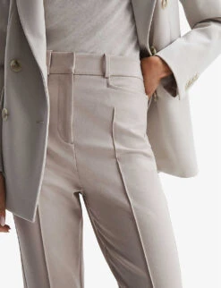 Reiss Dylan Flare-leg Stretch-woven Trousers -Whistlkes Style R03925837 NEUTRAL ALT04