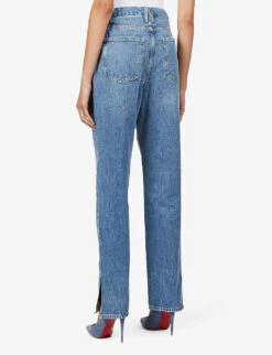 GOOD AMERICAN Good Boy Tapered High-rise Jeans -Whistlkes Style R03930109 BLUE941 ALT03