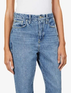 GOOD AMERICAN Good Boy Tapered High-rise Jeans -Whistlkes Style R03930109 BLUE941 ALT04