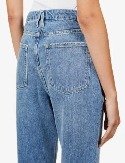 GOOD AMERICAN Good Boy Tapered High-rise Jeans -Whistlkes Style R03930109 BLUE941 ALT05