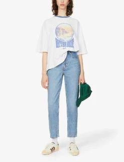 Levis 80s Mom Tapered-leg High-rise Jeans -Whistlkes Style R03937524 MEDIUMINDIGOWORNIN ALT01